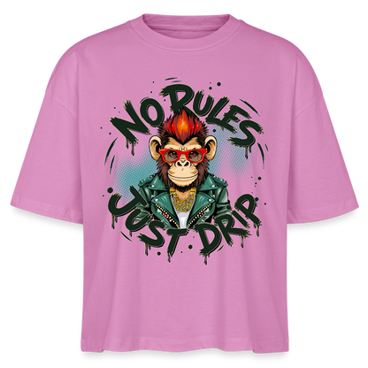 Monkey No Rules Design – Frauen Boxy Bio-T-Shirt - Pink