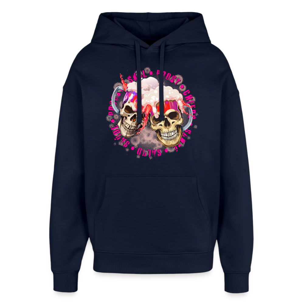 Party Skull Design Pink – Oversized Unisex Hoodie - Navy