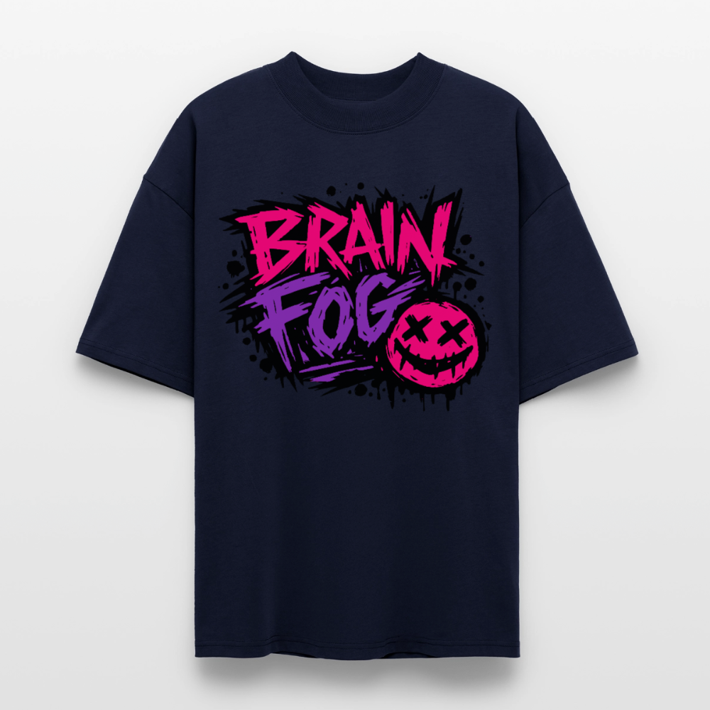 Brain Fog Design – Oversized Unisex Bio T-Shirt - Navy