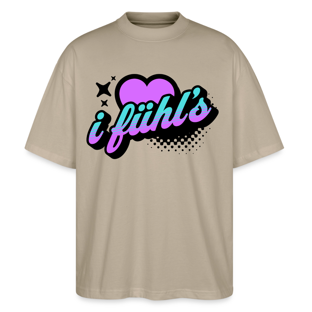 i fühl‘s Design – Oversized Unisex Bio T-Shirt - Steingrau