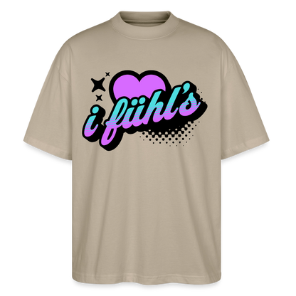 i fühl‘s Design – Oversized Unisex Bio T-Shirt - Steingrau