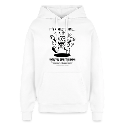 Brain Design – Oversized Unisex Hoodie - Weiß