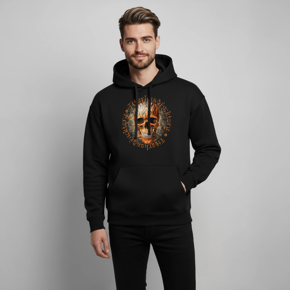 Tiger Skull Design – Oversized Unisex Hoodie - Schwarz