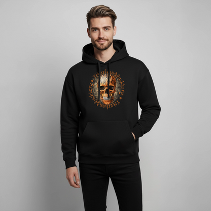 Tiger Skull Design – Oversized Unisex Hoodie - Schwarz