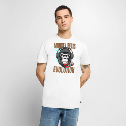Monkey Beats Design – Männer Premium T-Shirt - Weiß