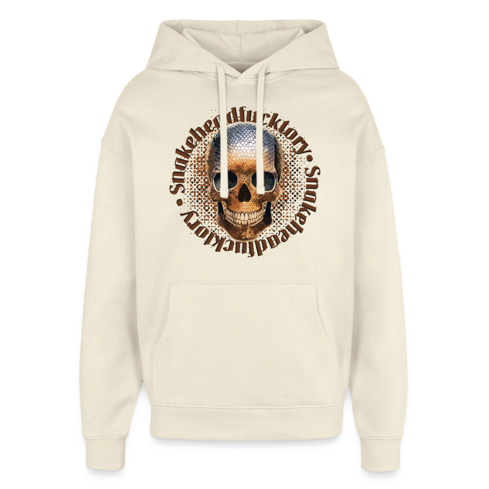 Snake Skull Design – Oversized Unisex Hoodie - Natur