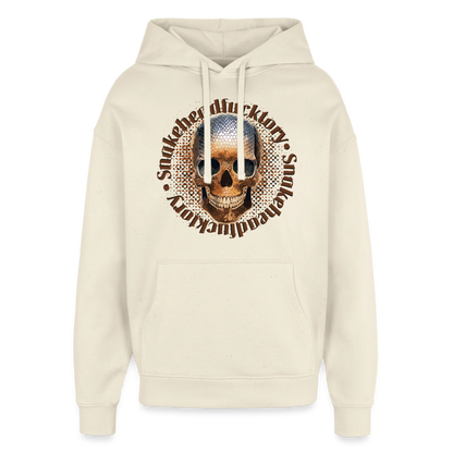 Snake Skull Design – Oversized Unisex Hoodie - Natur