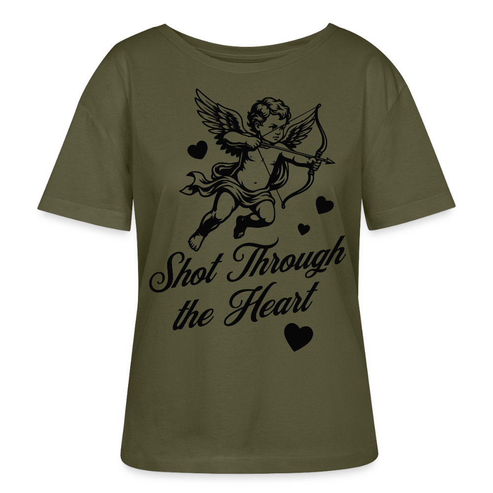 Amor Design – Rundhals Frauen Bio-T-Shirt - Khaki