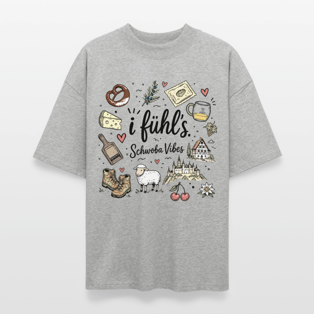 Oversized Unisex Bio T-Shirt - Grau meliert
