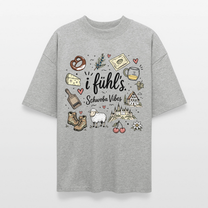 Oversized Unisex Bio T-Shirt - Grau meliert