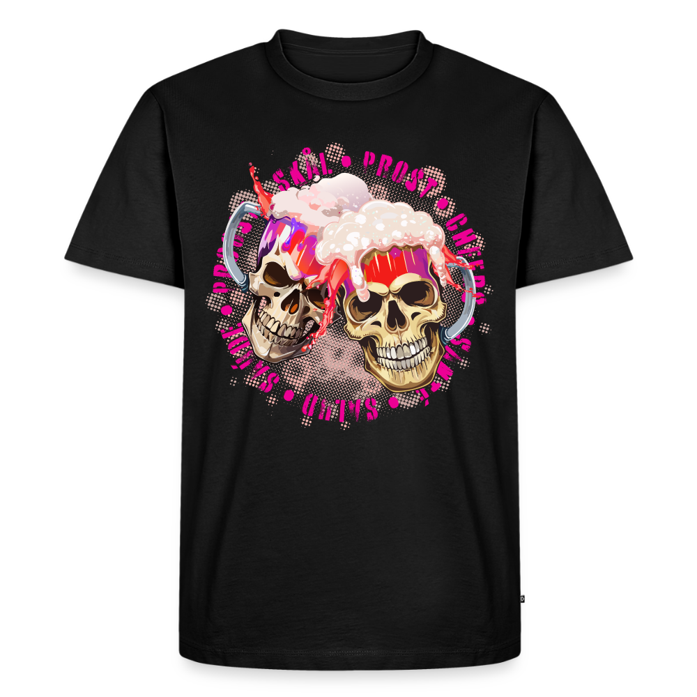 Party Skull Design Pink – Männer Premium T-Shirt - Schwarz