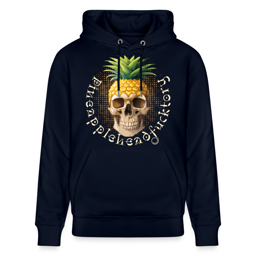 Pineapple Skull Design - Unisex Bio-Hoodie - Navy