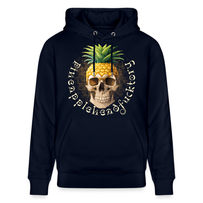 Pineapple Skull Design - Unisex Bio-Hoodie - Navy