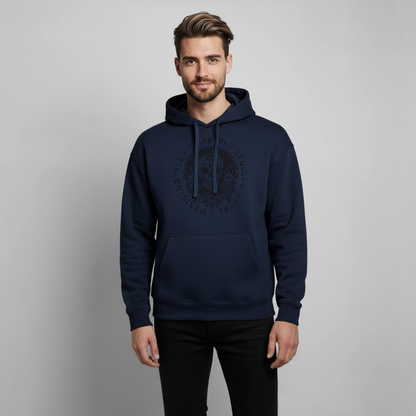 Sugar Skull Black Design - Oversized Unisex Hoodie - Navy