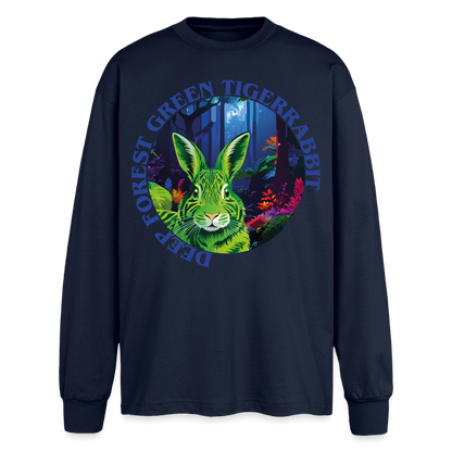 Tiger Rabbit Design – Oversized Langarmshirt - Navy