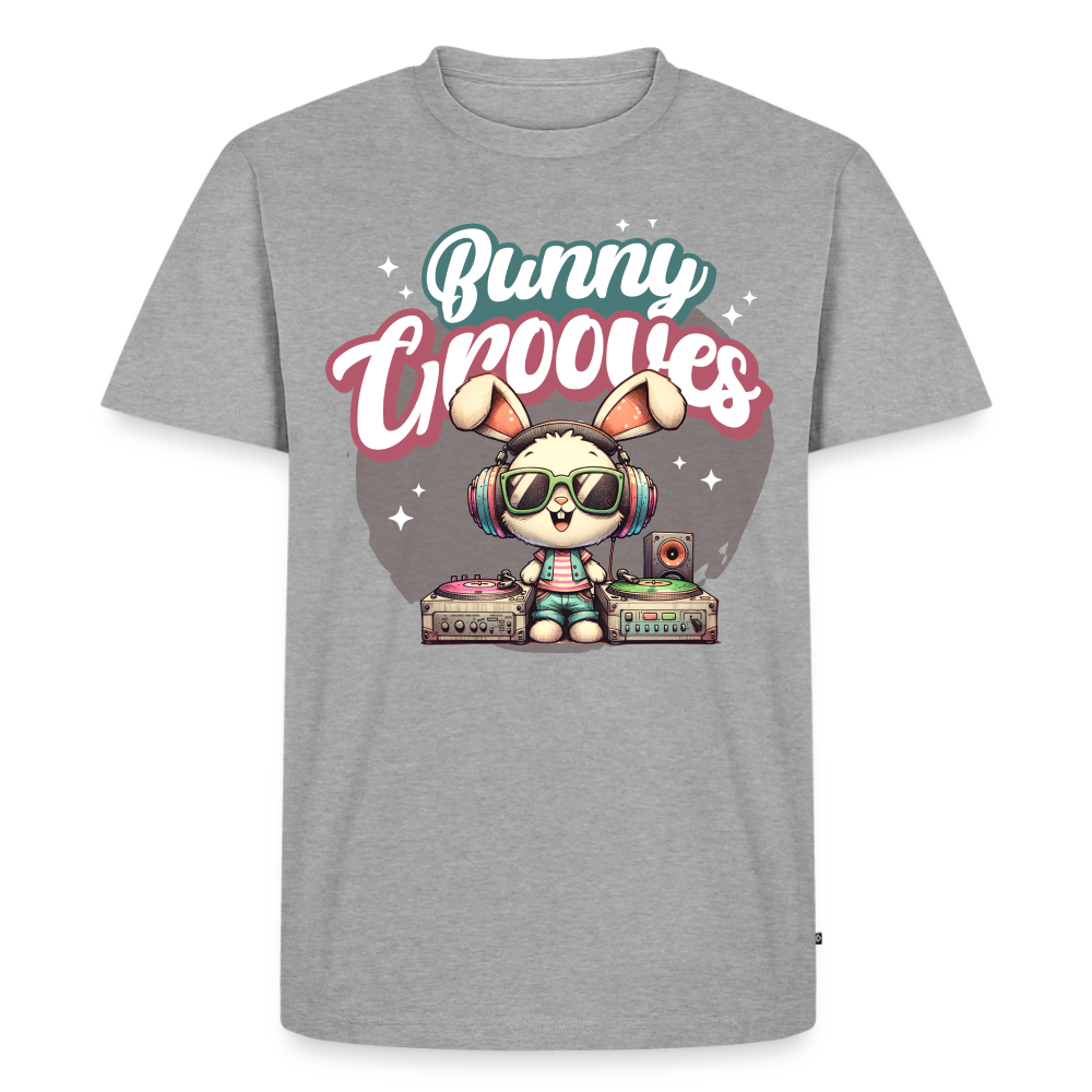 Bunny Grooves Design – Männer Premium T-Shirt - Grau meliert