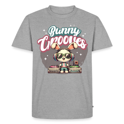 Bunny Grooves Design – Männer Premium T-Shirt - Grau meliert