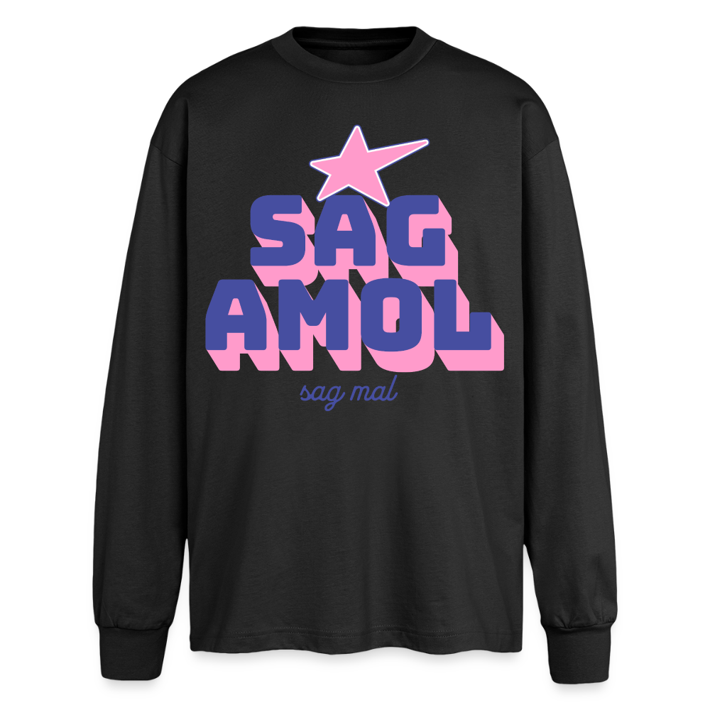 Sagamol Design – Oversized Langarmshirt - Schwarz