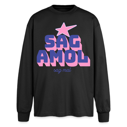 Sagamol Design – Oversized Langarmshirt - Schwarz