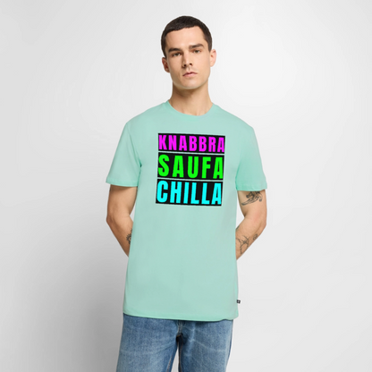 Knabbra Saufa Chilla Design – Männer Premium T-Shirt - Mint 