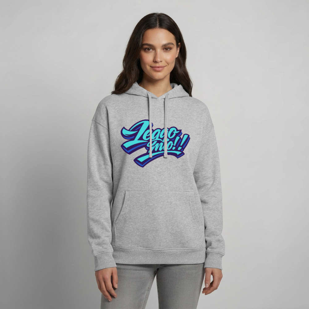 Leggomio Design – Oversized Unisex Hoodie - Grau meliert