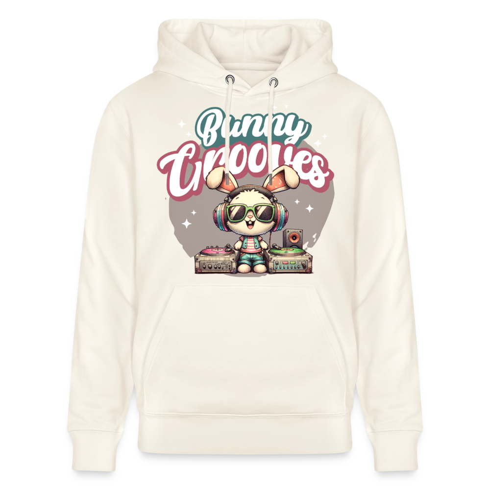 Bunny Grooves Design – Unisex Bio-Hoodie - Naturweiß 