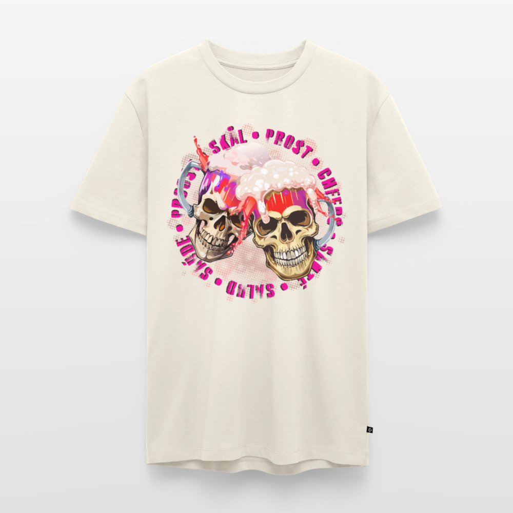 Party Skull Design Pink – Männer Premium T-Shirt - Naturweiß