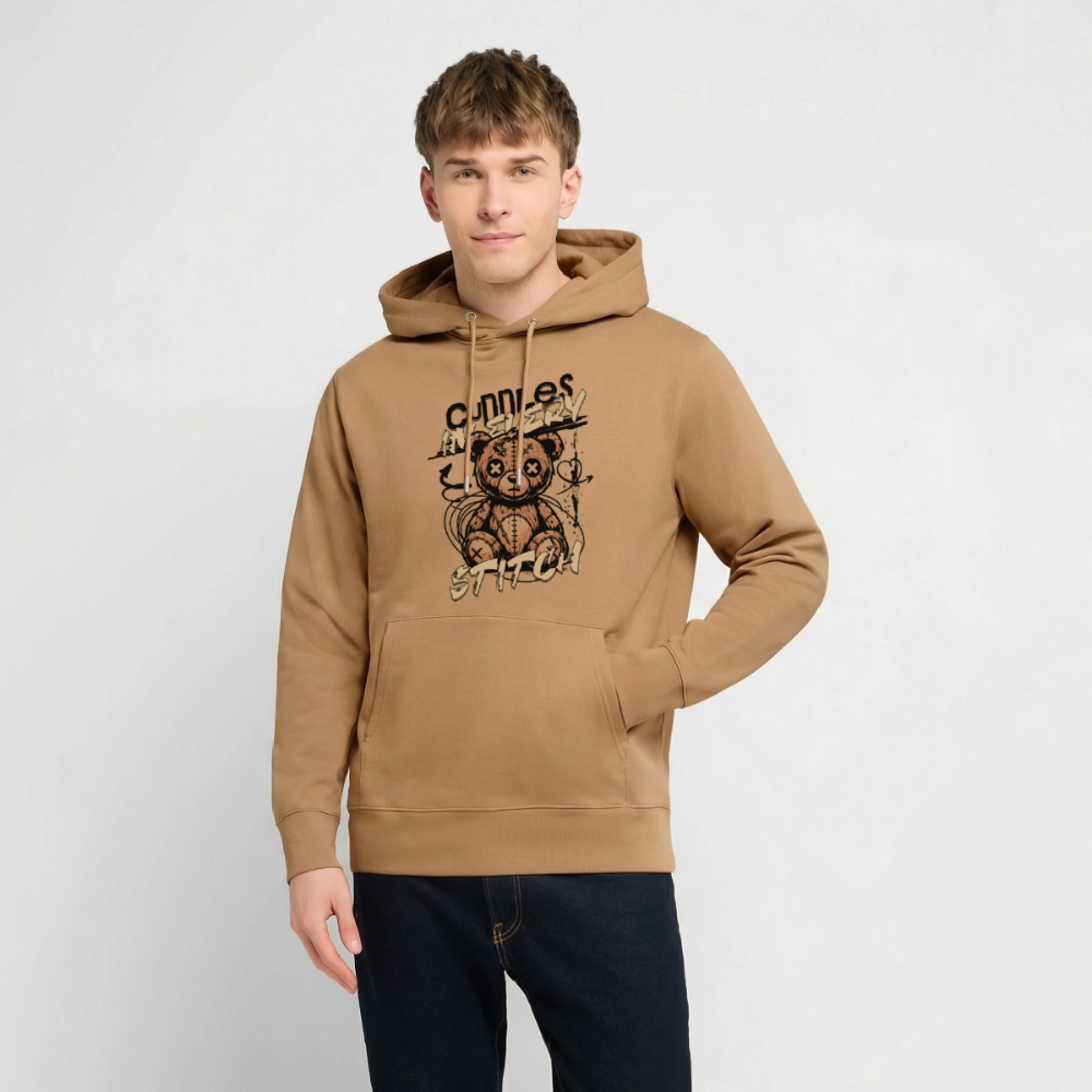 Bear Design – Unisex Bio-Hoodie - Karamell 