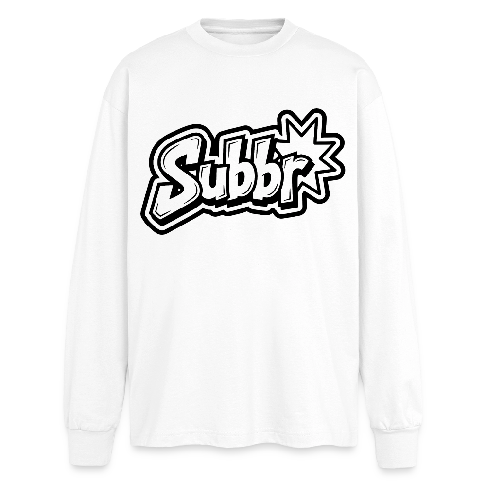 Subbr Design – Oversized Langarmshirt - Weiß