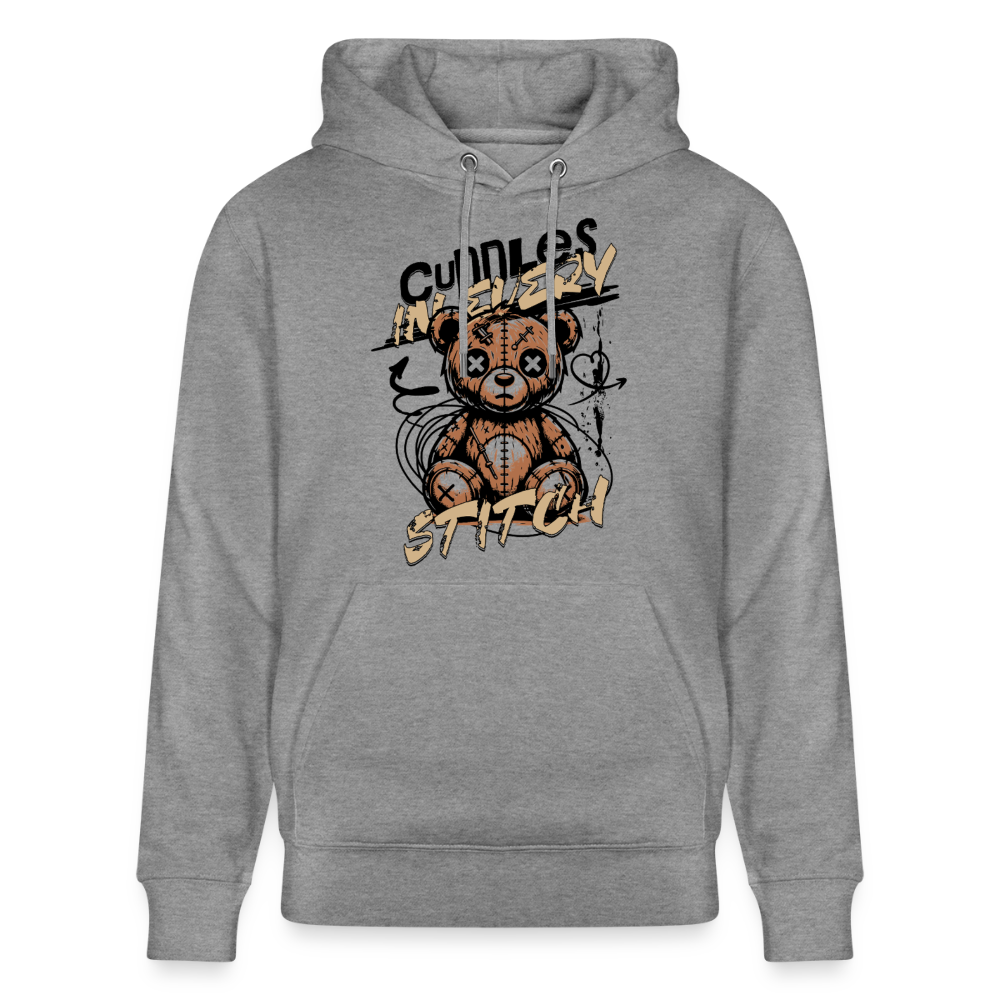 Bear Design – Unisex Bio-Hoodie - Hellgrau marmoriert