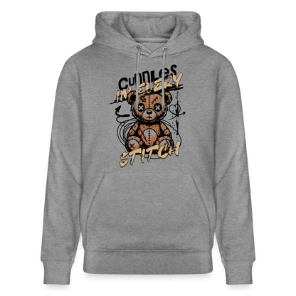 Bear Design – Unisex Bio-Hoodie - Hellgrau marmoriert