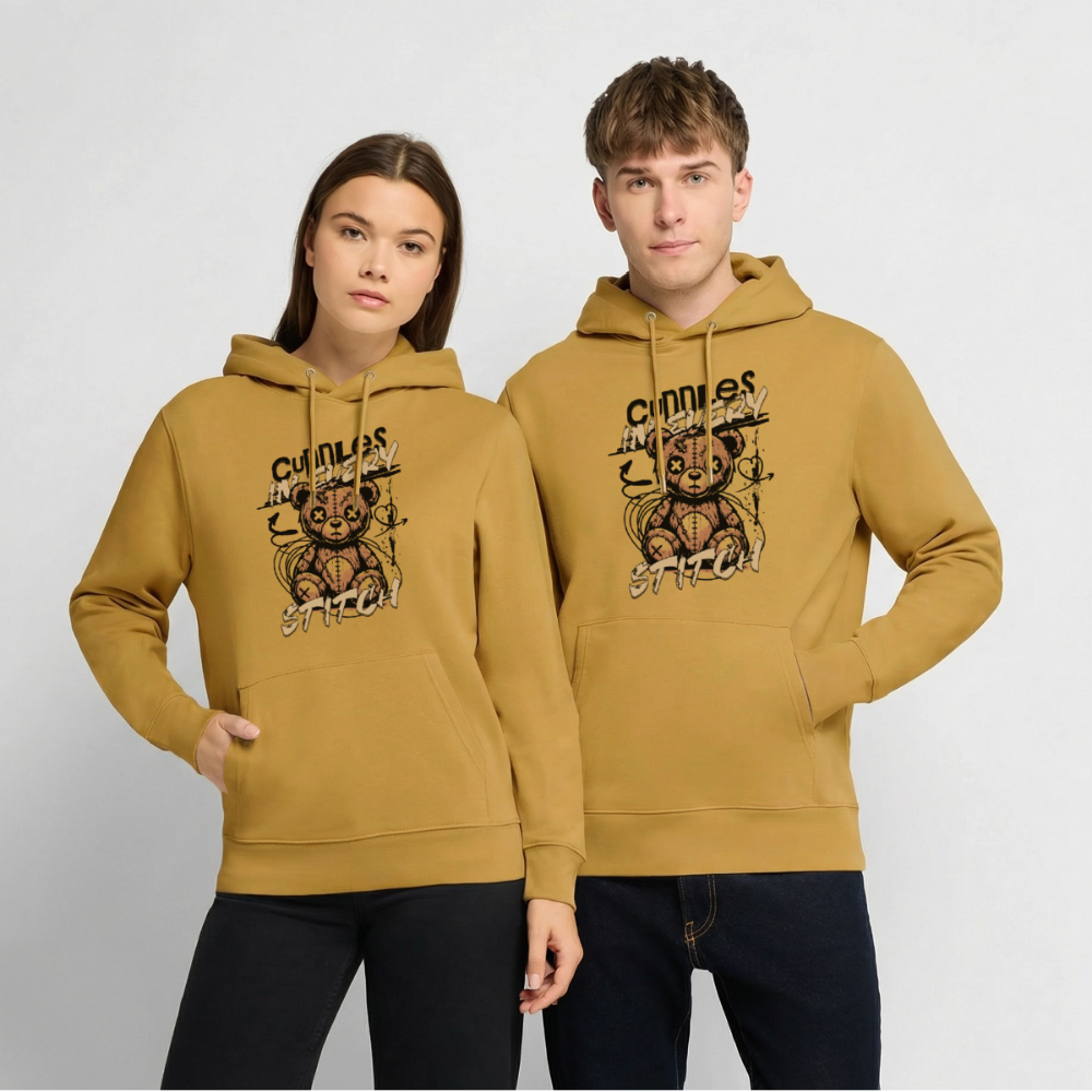 Bear Design – Unisex Bio-Hoodie - Ocker