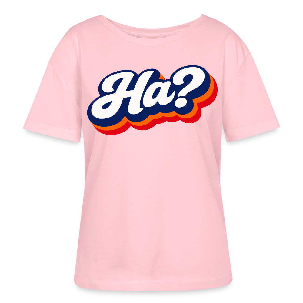 Ha? Design – Rundhals Frauen Bio-T-Shirt - Hellrosa