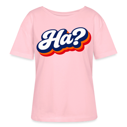 Ha? Design – Rundhals Frauen Bio-T-Shirt - Hellrosa