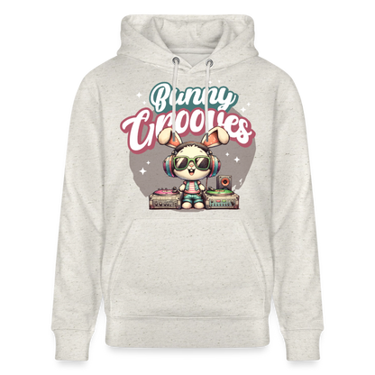 Bunny Grooves Design – Unisex Bio-Hoodie - Beige meliert