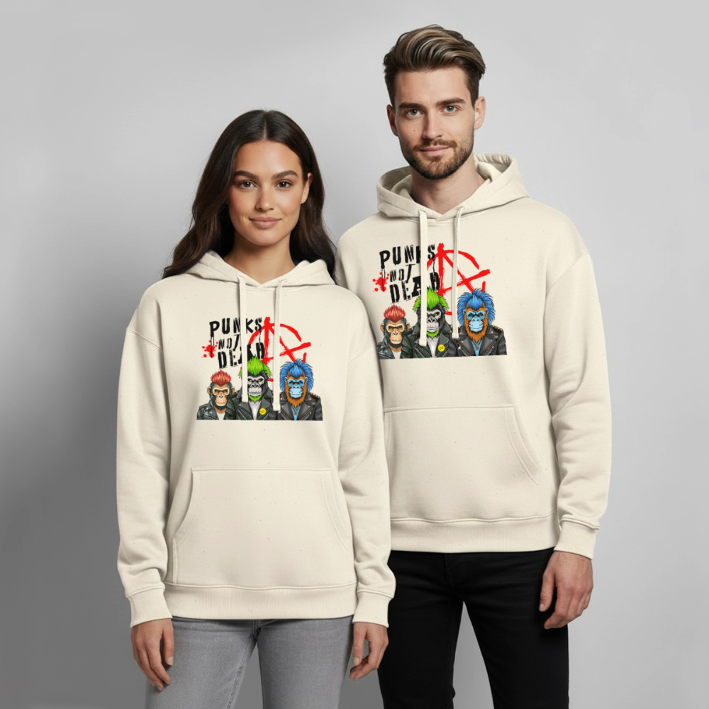Punks Not Dead Design – Oversized Unisex Hoodie - Natur