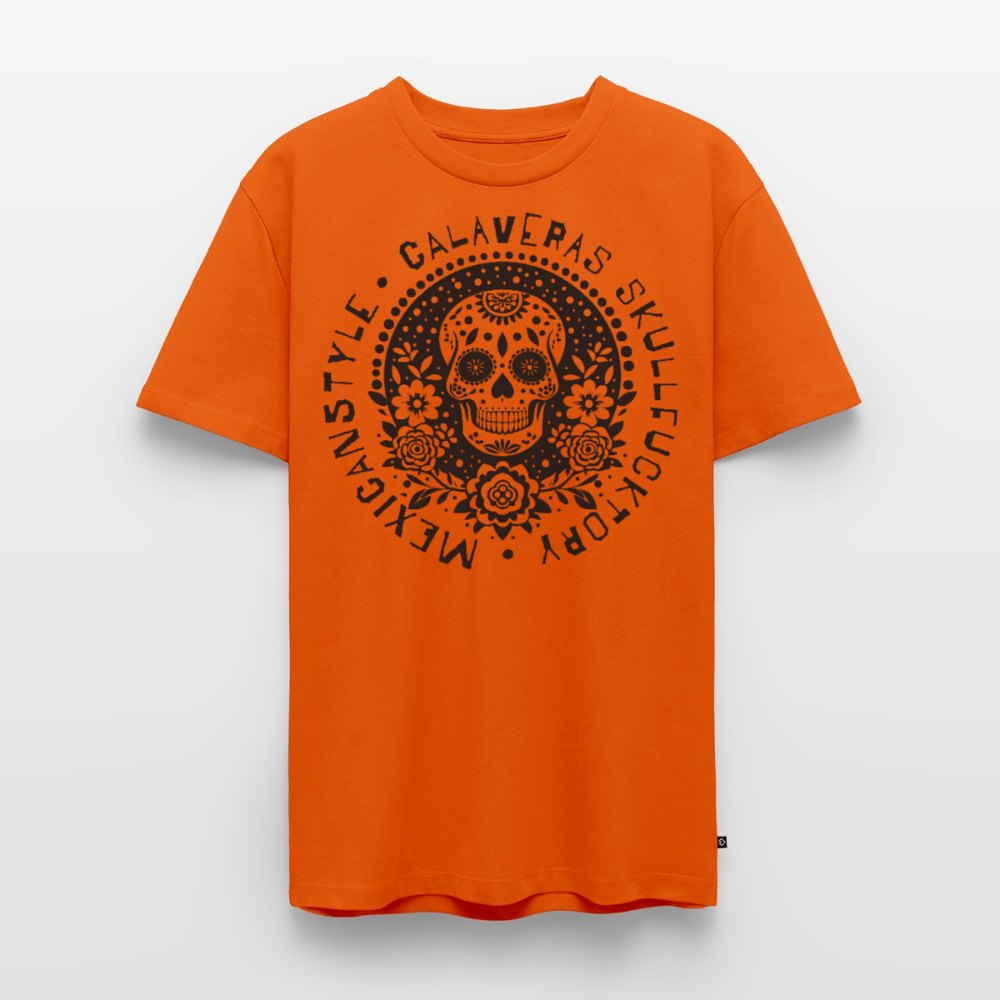 Sugar Skull Black Design - Männer Premium T-Shirt - Orange 