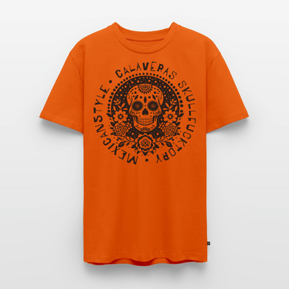Sugar Skull Black Design - Männer Premium T-Shirt - Orange 
