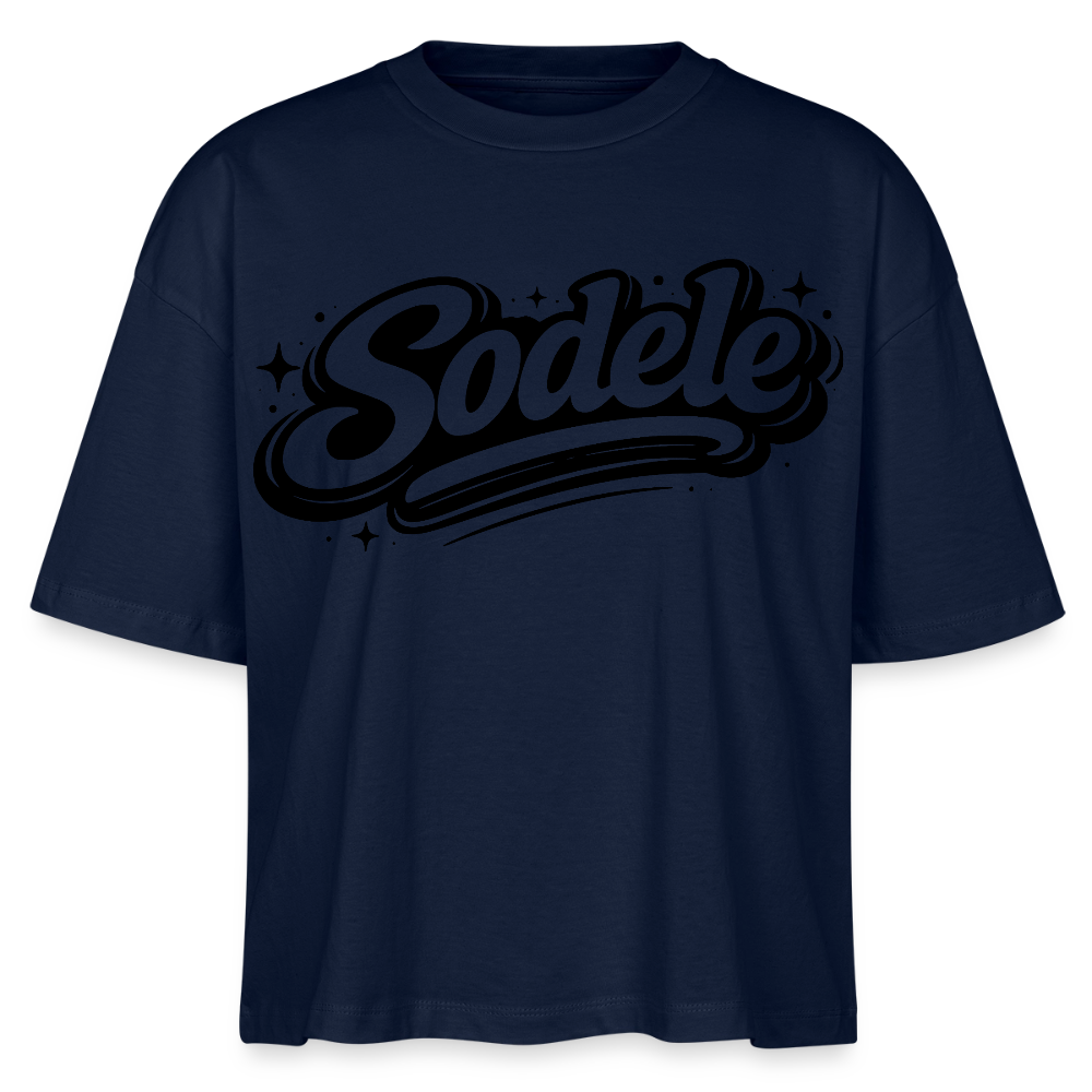 Sodele Design – Frauen Boxy Bio-T-Shirt - Navy