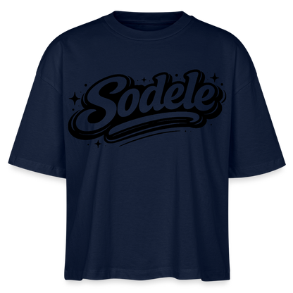 Sodele Design – Frauen Boxy Bio-T-Shirt - Navy