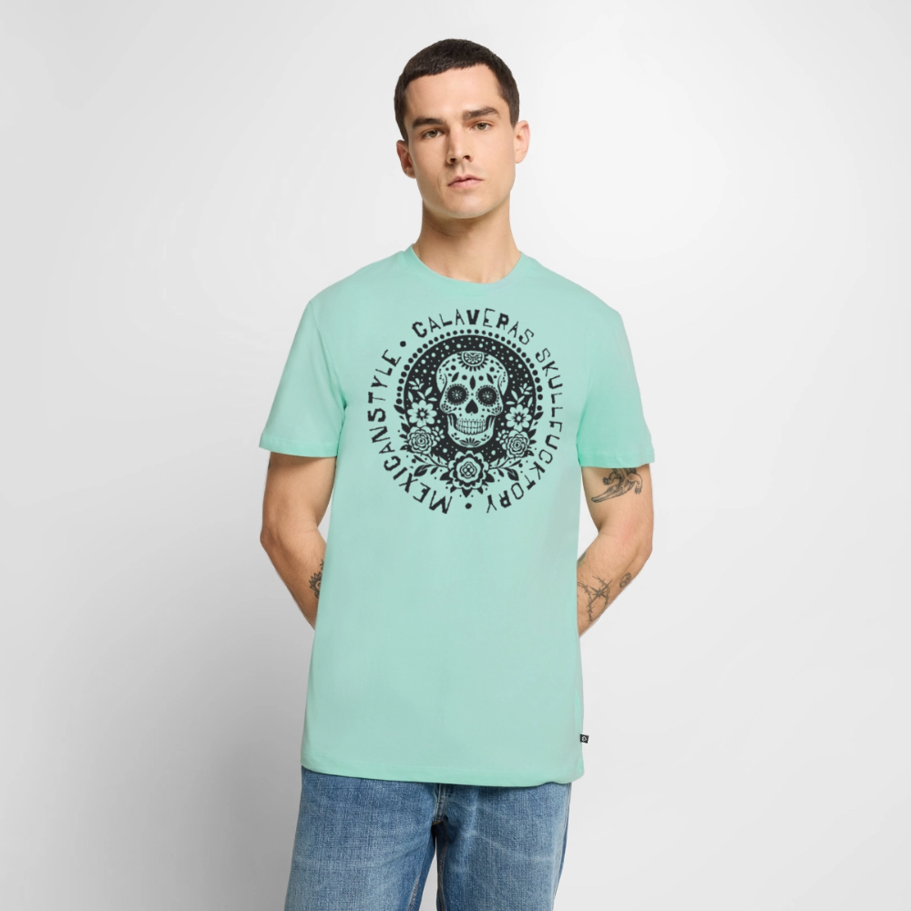 Sugar Skull Black Design - Männer Premium T-Shirt - Mint 