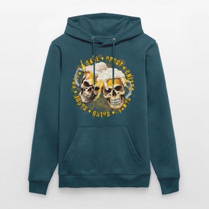 Party Skull Design – Unisex Bio-Hoodie - Dunkles Petrol