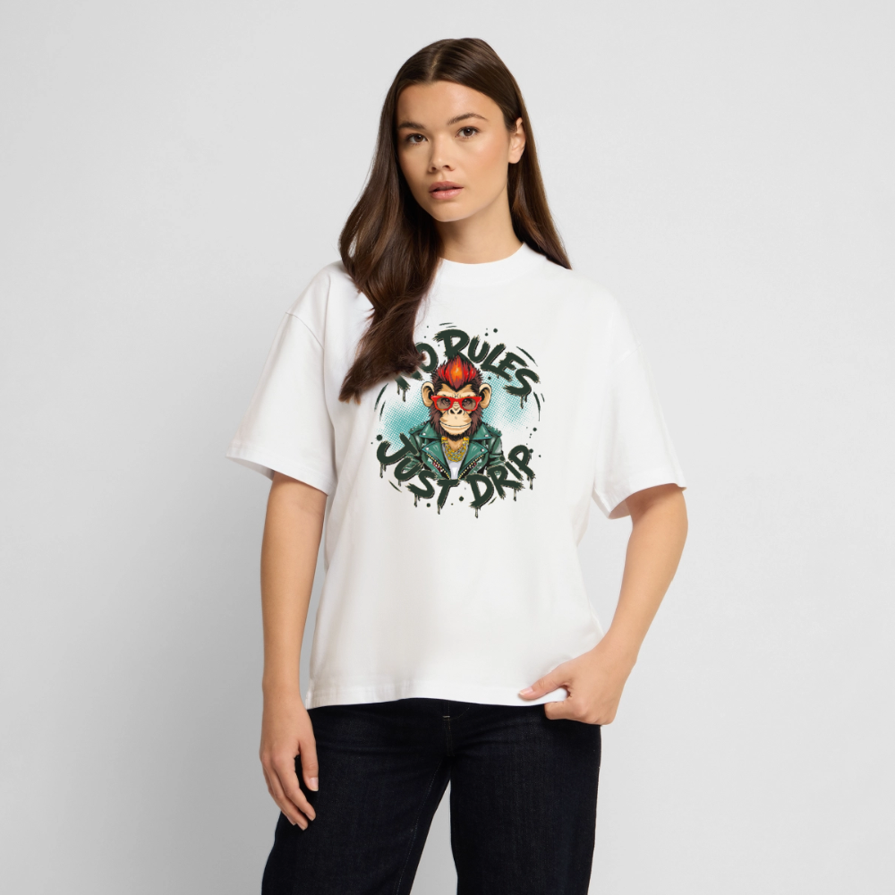 Monkey No Rules Design – Unisex Bio T-Shirt - Weiß
