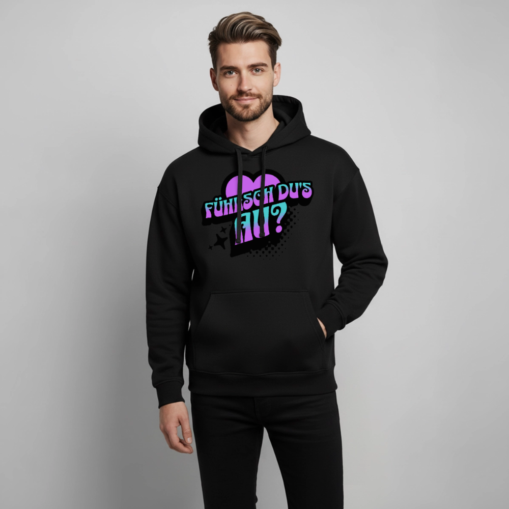 Fühlsch du‘s au Design – Oversized Unisex Hoodie - Schwarz