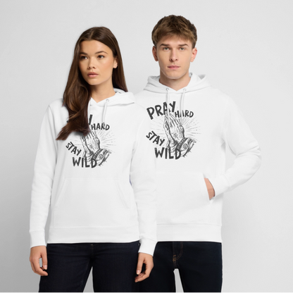 Betende Hände Design – Unisex Bio-Hoodie - Weiß