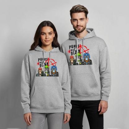 Punks Not Dead Design – Oversized Unisex Hoodie - Grau meliert