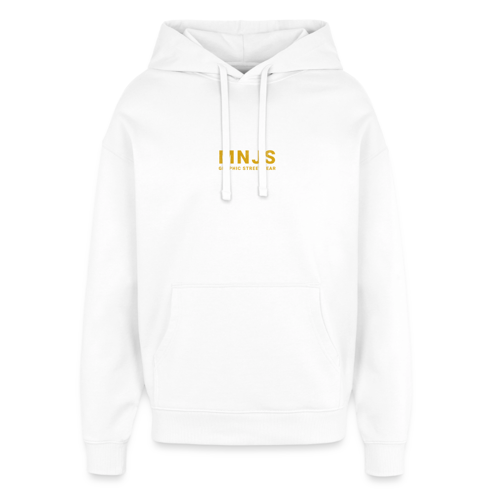 Skate Bunny Design – Oversized Unisex Hoodie - Weiß