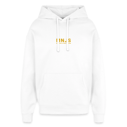Skate Bunny Design – Oversized Unisex Hoodie - Weiß