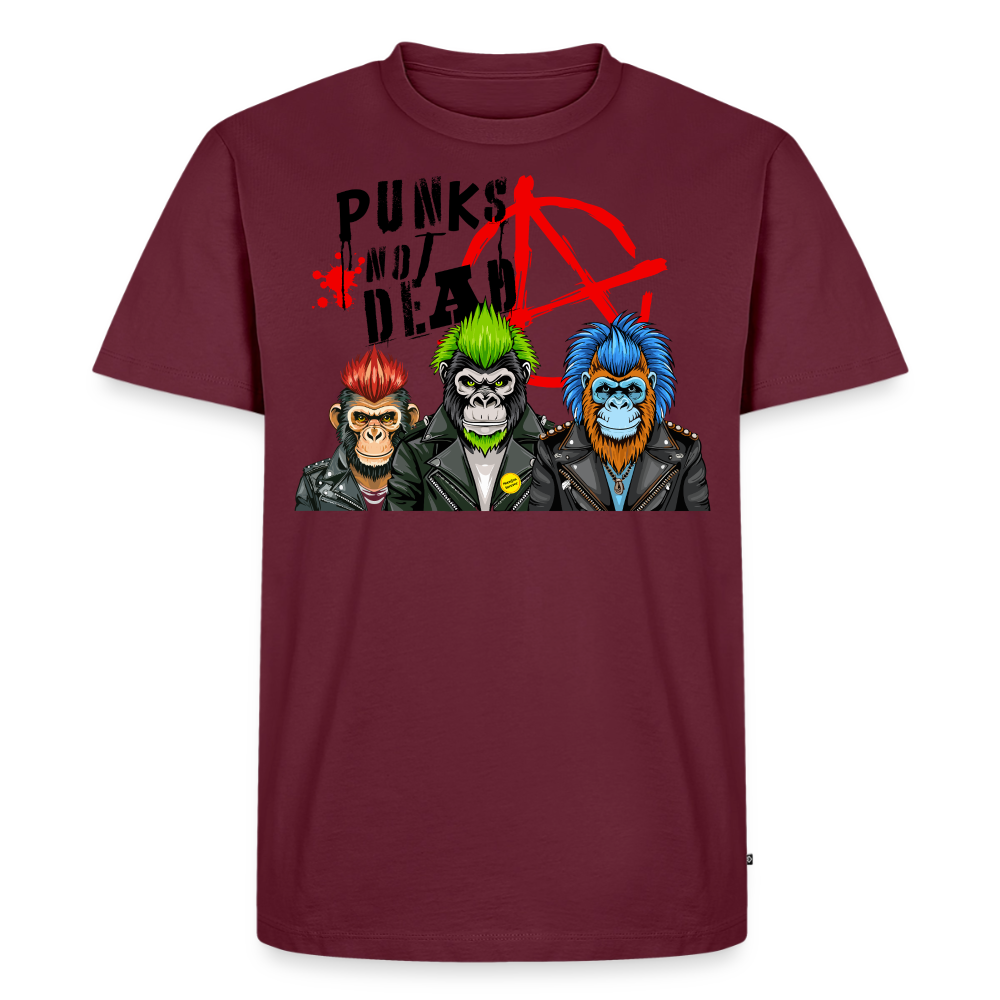 Punks Not Dead Design – Männer Premium T-Shirt - Burgunderrot