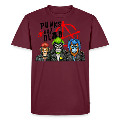 Punks Not Dead Design – Männer Premium T-Shirt - Burgunderrot